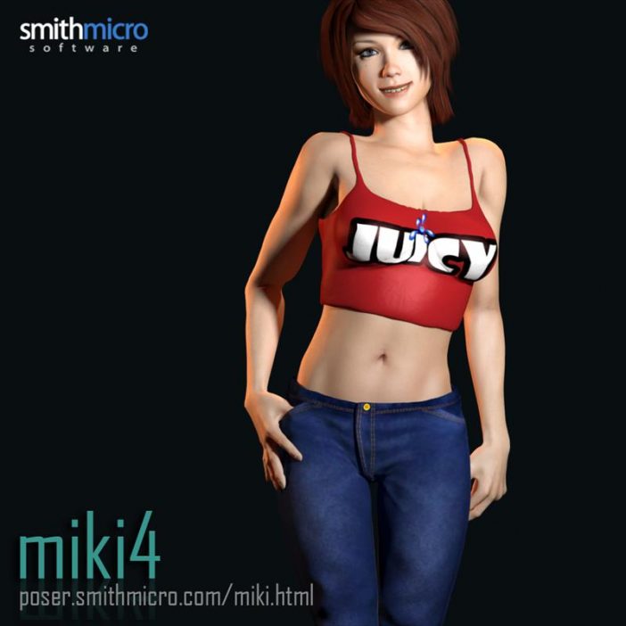 Figura umana 3d per Poser Miki 4.0